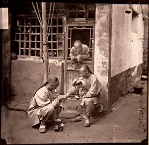 A Pekingese chiropodist. John Thomson. China,1869. The Wellcome Collection, London