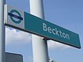 Beckton stn signage