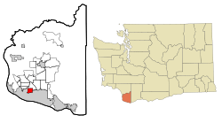 Location of Minnehaha, Washington