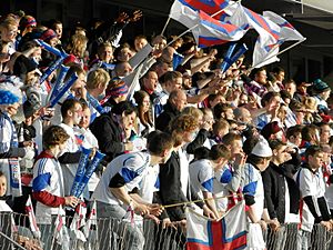 Faroese football supporters - Skansin - 13 June 2015