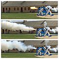 Firing of a 6 pound cannon