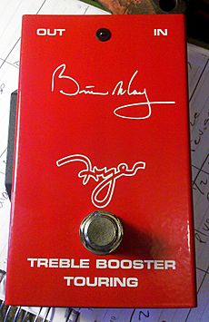 Fryer Brian May Treble Booster Touring, true bypass & LED mod by Cluster
