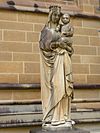 Statue carved by Father John, Dom Eugene Gourbeillon OSB outside St Mary's Cathedral, Sydney
