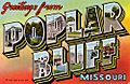 Greetings from Poplar Bluff, Missouri - Large Letter Postcard