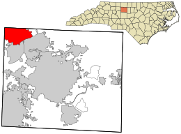 Location in Guilford County, Rockingham County and the state of North Carolina.