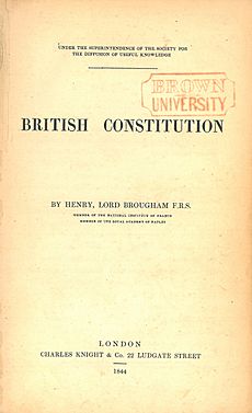 Henry, Lord Brougham, British Constitution (1st ed, 1844, title page)