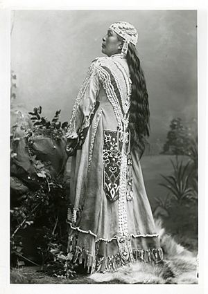 Jennie, a Rogue River Indian who crafted the dress worn in this iconic Peter Britt portrait