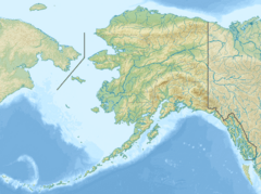 Map showing the location of Muir Glacier