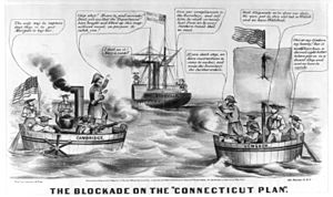 Blockade connecticut plan civil war cartoon
