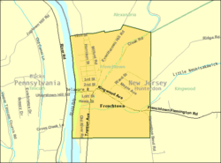 Census Bureau map of Frenchtown, New Jersey