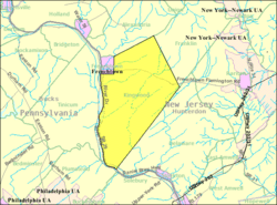 Census Bureau map of Kingwood Township, New Jersey