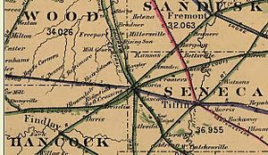 Fostoria Ohio Railroad Map 1880