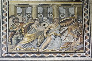 Gaziantep Zeugma Museum Achilles mosaic 2098b