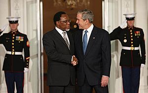 Kgalema Motlanthe with George Bush November 14, 2008