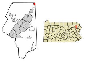 Location in Lackawanna County, Pennsylvania