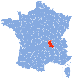 Location of Loire in France