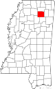 State map highlighting Pontotoc County