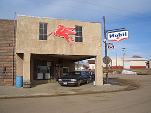 Mobil station, Lynch, Nebraska, USA