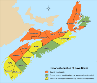 Nova Scotia counties 2015