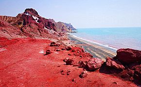 Red Coast of Makoran sea Iran
