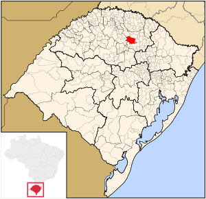 Location in Rio Grande do Sul, Brazil