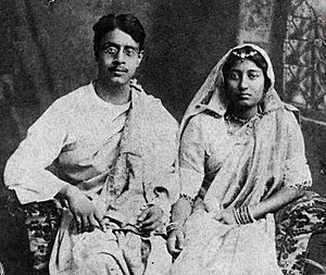 Sukumar Ray and his wife
