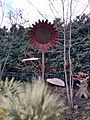 Sunflower art piece in the Memphis Botanic Garden
