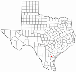 Location of Mathis, Texas