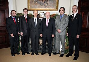 Vice President Dick Cheney meets with the 2006 U.S. Nobel Laureates, Thursday, November 30, 2006