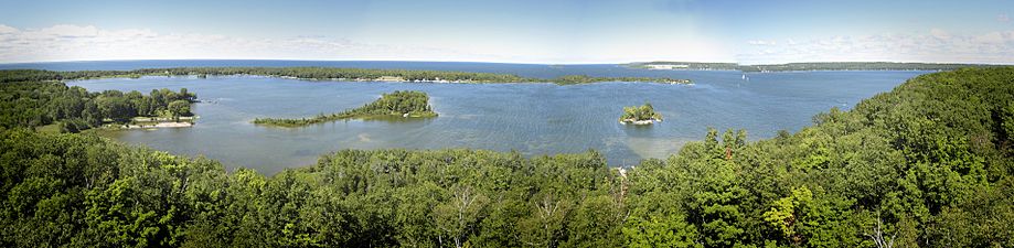 View in August from Tower in Potawatomi State Park Wisconsin