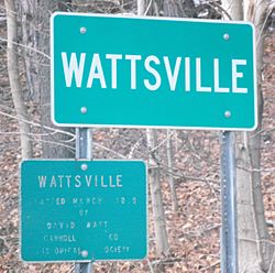 Wattsville Ohio signs