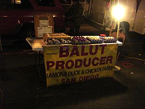 Balut stall by Ilpo's Sojourn in Eagle Rock, California
