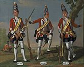 David Morier (1705^-70) - Grenadiers, 1st and 3rd Regiments of Foot Guards and Coldstream Guards, 1751 - RCIN 405597 - Royal Collection