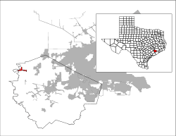 Location of Simonton, Texas
