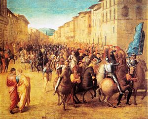 French troops under Charles VIII entering Florence 17 November 1494 by Francesco Granacci