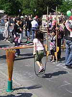 Girl playing jump rope