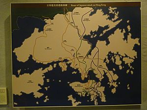 HKMH TST East 香港歷史博物館 Hong Kong Museum of History map route of Japan attack Oct 2016 DSC