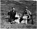 Hunters with dall ram heads old photo historical vintage