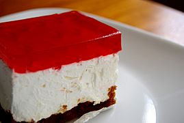 Jell-o cream cheese square
