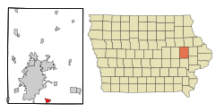 Location of Ely, Iowa