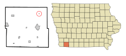 Location of Hepburn, Iowa