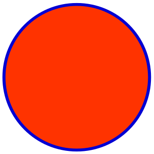 Red blue circle