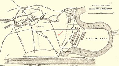River Lee Navigation General Plan of Tidal Portion 1854