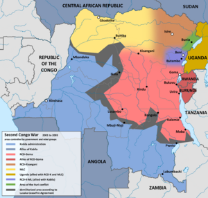 Second Congo War 2001 map en