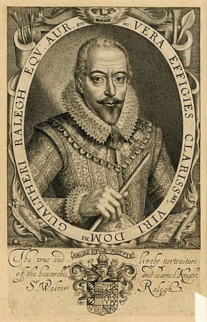 Sir Walter Raleigh by Simon van de Passe (1617)