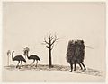 Stalking emu, ca. 1885, attributed to Tommy McRae