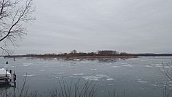 Stony Island, Detroit River from Grosse Ile