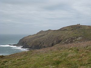 View of Kenidjack Castle from the SW Coastal Path - geograph.org.uk - 780935