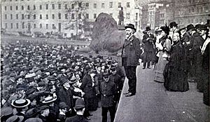 WSPU demonstration, Trafalgar Square, London, 19 May 1906