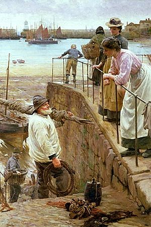 Walter Langley - Between The Tides 1901